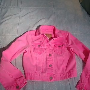 Hollister pink Jean jacket